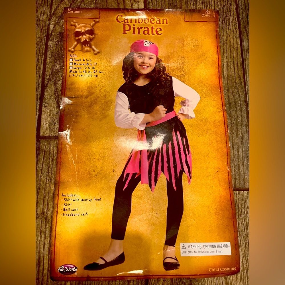 Caribbean Pirate Costume (4-6)